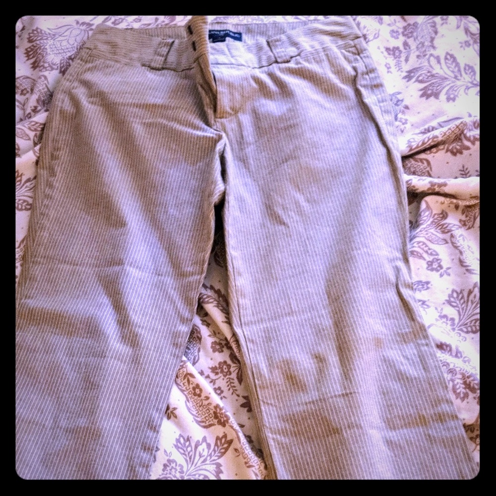 Pinstripe Banana Republic dress pants